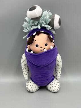 Disney Store Monster Boo Doll Plush Toy Monsters Inc Purple Costume Pixar 10”
